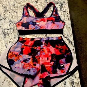 Nike Sports Bra and Running Shorts Set. Great condition!